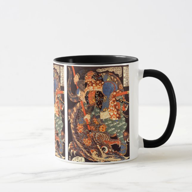 Miyamoto Musashi Kuniyoshi Japanese Fine Art Mug (Right)