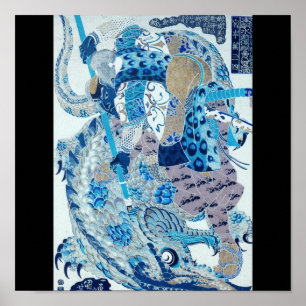 Miyamoto Musashi Painting circa 1800's Poster