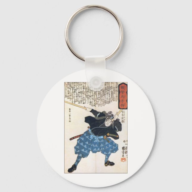 Miyamoto Musashi Two Swords Keychain (Front)