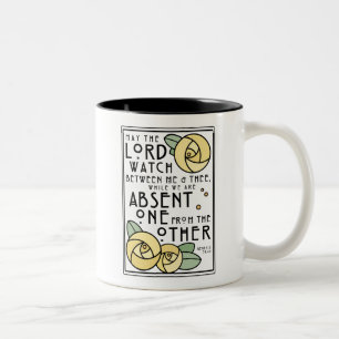 Mizpah Blessing   Yellow Glasgow Rose Two-Tone Coffee Mug