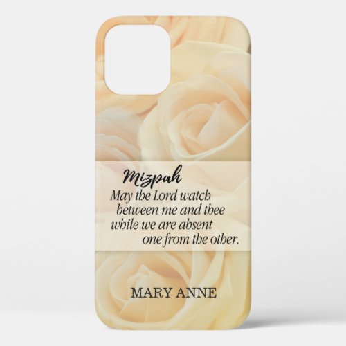 Mizpah  Yellow Rose Personalized iPhone 12 Case