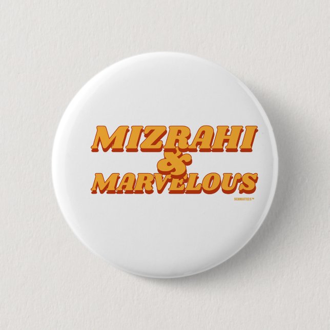 Mizrahi & Marvelous Jewish Sephardic Africa Iran Button (Front)