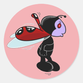 Mizz Ladybug Classic Round Sticker
