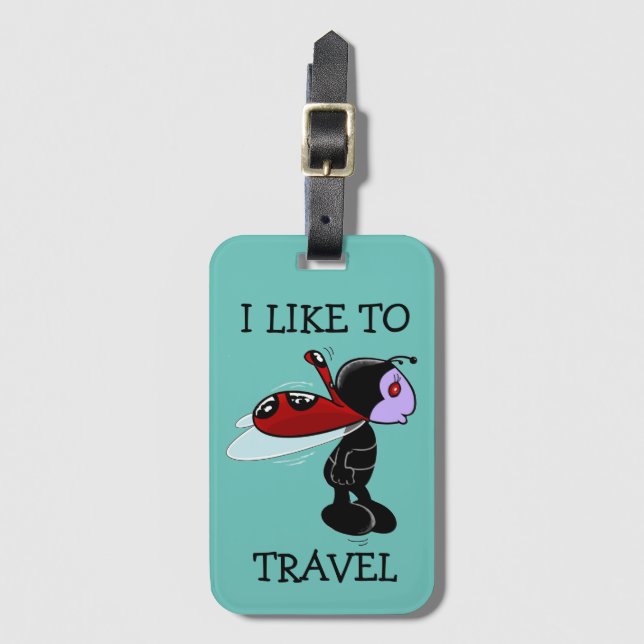 Mizz Ladybug Luggage Tag (Front Vertical)
