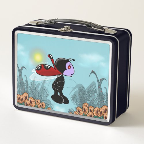 Mizz Ladybug Metal Lunch Box