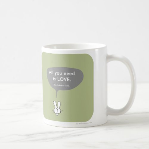 MJ1557 all you need is love cheesecake Coffee Mug