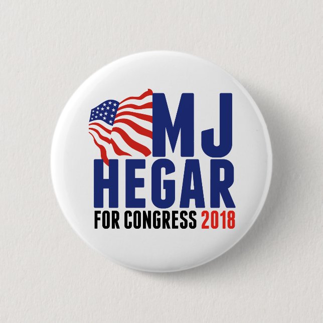 MJ Hegar for Congress 2018 Button (Front)