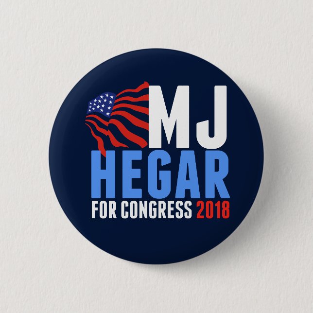 MJ Hegar for Congress 2018 Button (Front)
