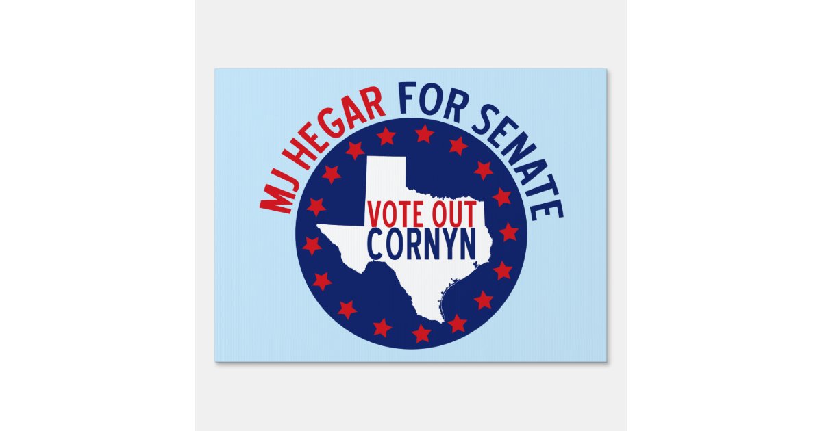 Mj Hegar For Senate Sign Zazzle Com