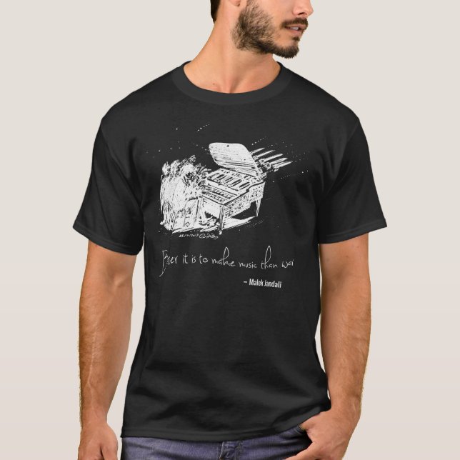 MJ T-Shirt - Better it is to make music (Black) (Front)