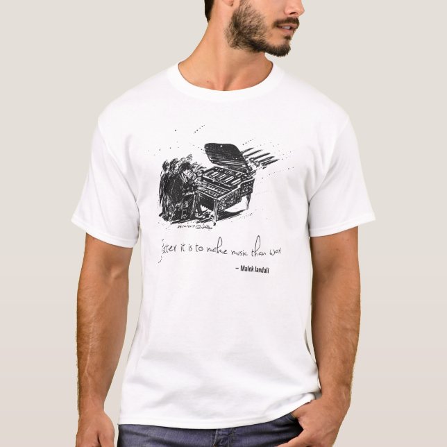 MJ T-Shirt - Better it is to make music (White) (Front)