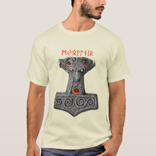 MJOLNIR Hammer of Thor, Viking Mythology  Ivory T-Shirt