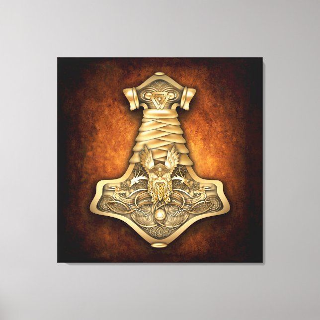 Mjolnir - Thor's Hammer Canvas Print (Front)
