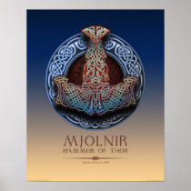 Mjolnir - Thor's Hammer Poster (16x20