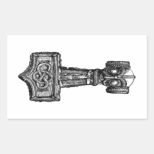 Mjolnir: Thor's Hammer Rectangular Sticker