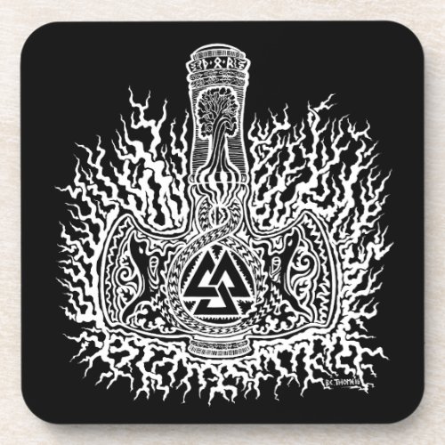 Mjolnir_Valknut Coaster Set of 6