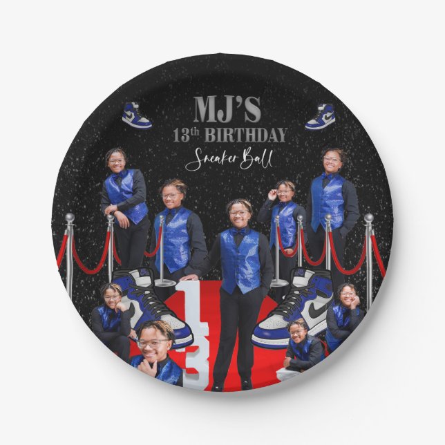 MJ's sneaker ball Paper Plates (Front)