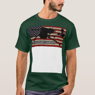 Mk 19 Grenade Launcher Silhouettes American Vintag T-Shirt