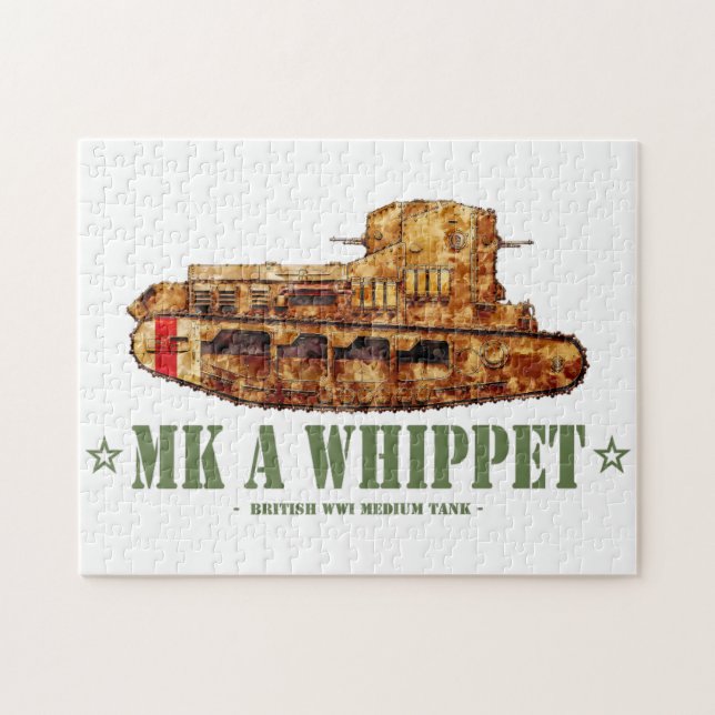 MK A Whippet World War One British Medium Tank WWI Jigsaw Puzzle (Horizontal)