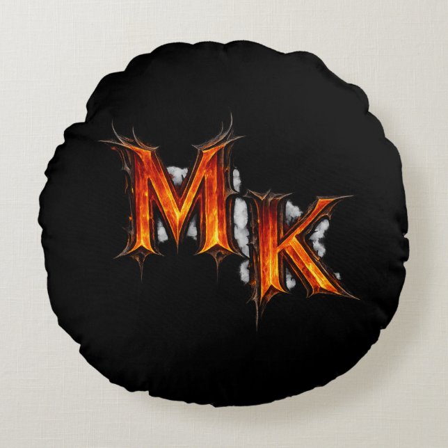 MK Infernal Gothic Emblem Round Pillow (Front)