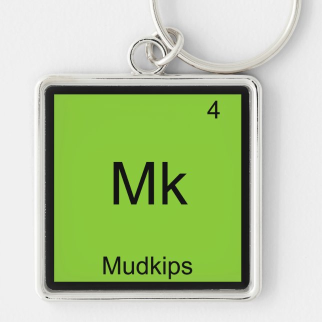 Mk - Mudkips Meme Element Funny Chemistry T-Shirt Keychain (Front)