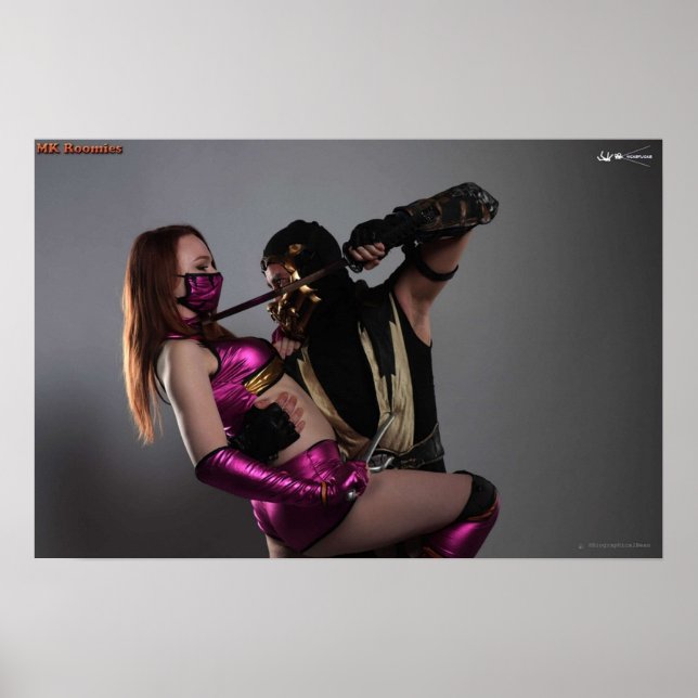 MK Roomies  Scorpion X Mileena Poster (Front)