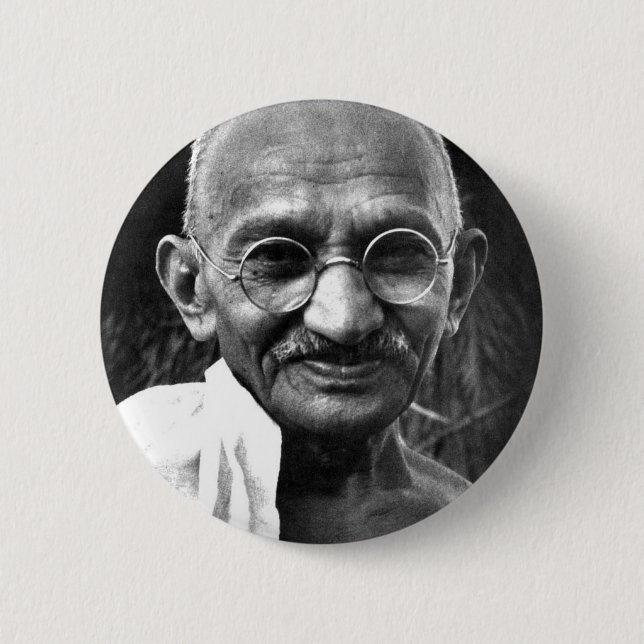 MKGandhi Pinback Button (Front)