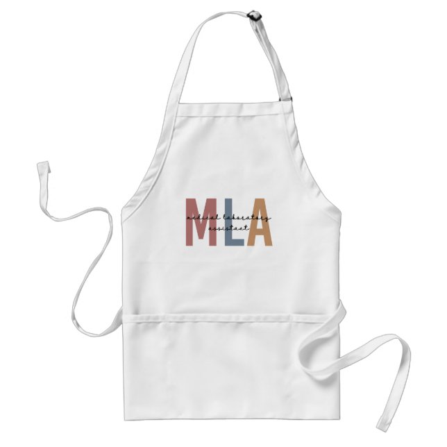 MLA Medical Laboratory Assistant Adult Apron (Front)