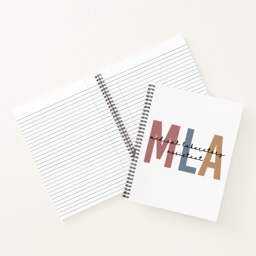 MLA Medical Laboratory Assistant Notebook