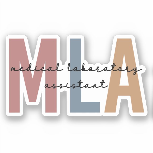 MLA Medical Laboratory Assistant Sticker (Front)