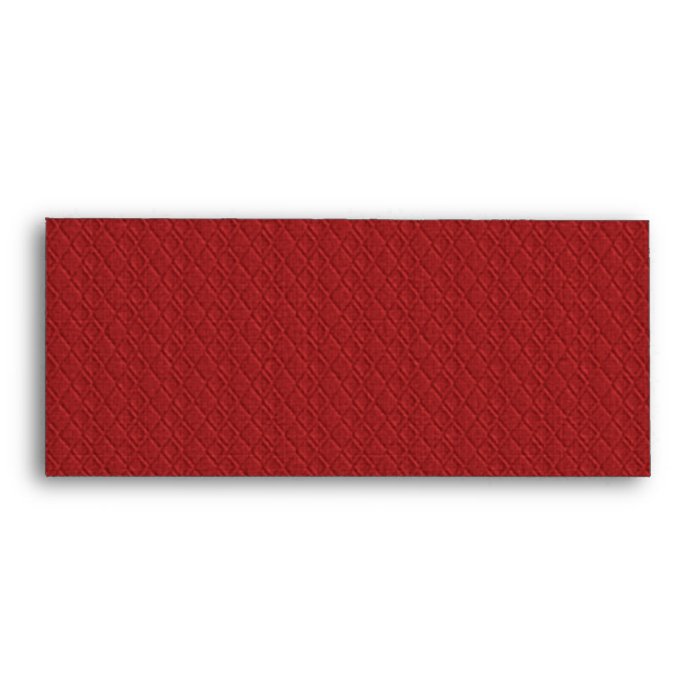 MLE RED ARGYLE EMBOSSED PATTERN TEXTURE TEMPLATE W ENVELOPE