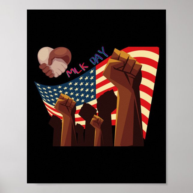 Mlk Day Sticker  Poster (Front)