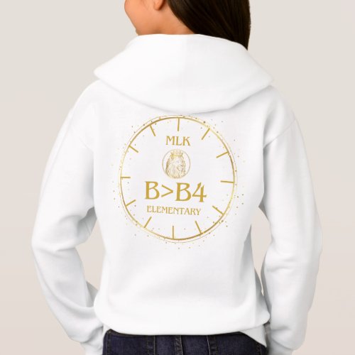 MLK Lion BB4 White Kids Hoodie _ Be Greater Than