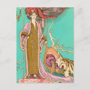 Mlle Marnac By George Barbier Postcard by FalconsEye at Zazzle