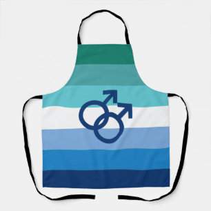 MLM Gay Male Pride Flag Apron