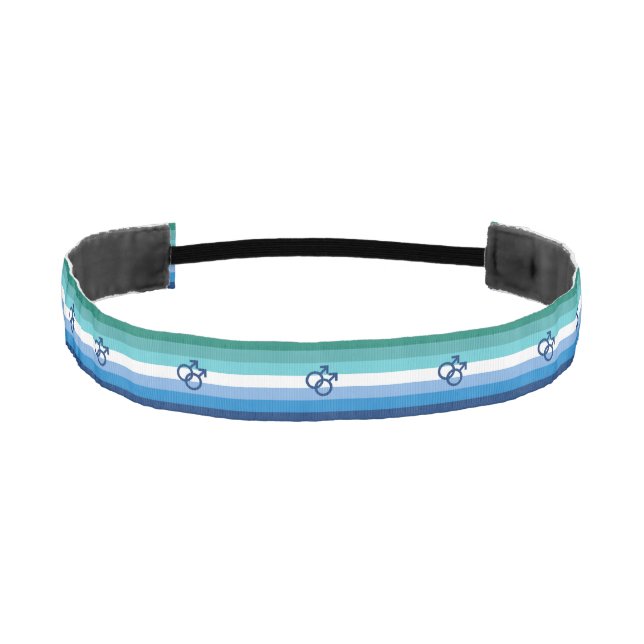 MLM Gay Male Pride Flag Athletic Headband (Front)