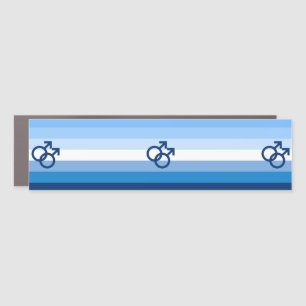 MLM Gay Male Pride Flag Car Magnet