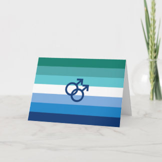 MLM Gay Male Pride Flag Card