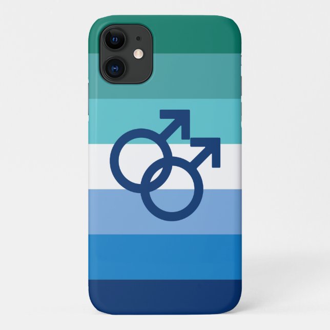 MLM Gay Male Pride Flag Case-Mate iPhone Case (Back)