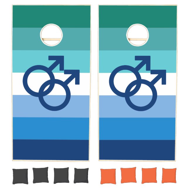 MLM Gay Male Pride Flag Cornhole Set (Set)