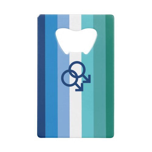 MLM Gay Male Pride Flag Credit Card Bottle Opener