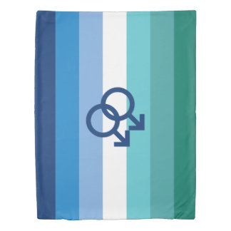 MLM Gay Male Pride Flag Duvet Cover