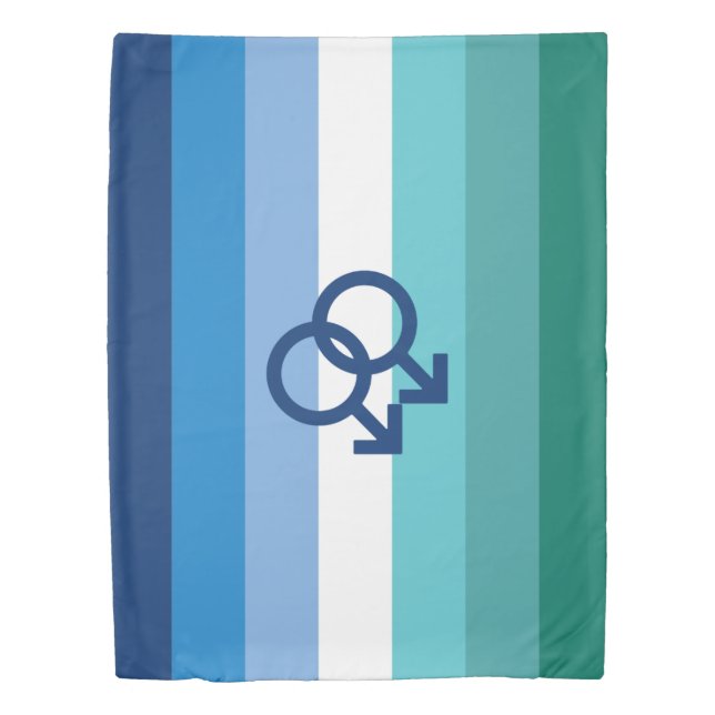 MLM Gay Male Pride Flag Duvet Cover (Front)