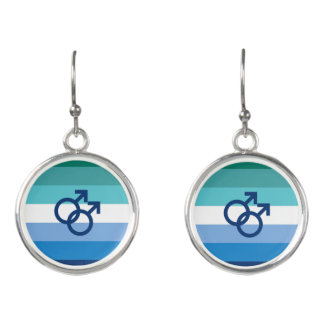 MLM Gay Male Pride Flag Earrings