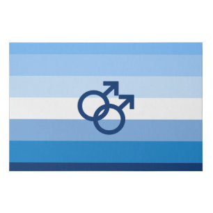 MLM Gay Male Pride Flag Faux Canvas Print