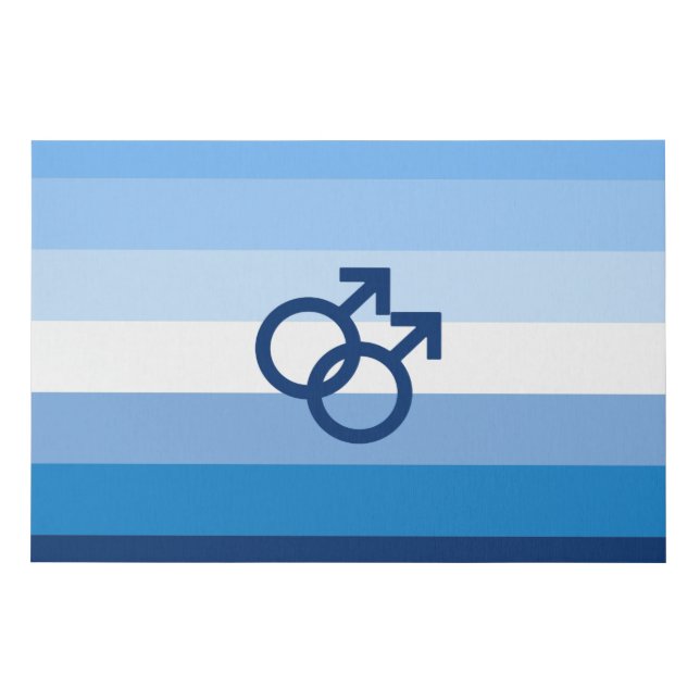 MLM Gay Male Pride Flag Faux Canvas Print (Front)
