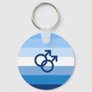 MLM Gay Male Pride Flag Keychain