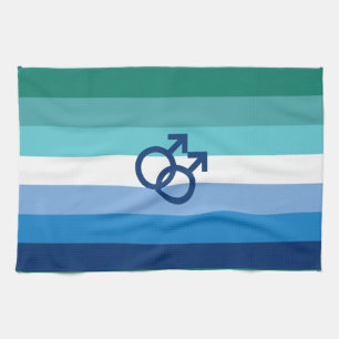 MLM Gay Male Pride Flag Kitchen Towel