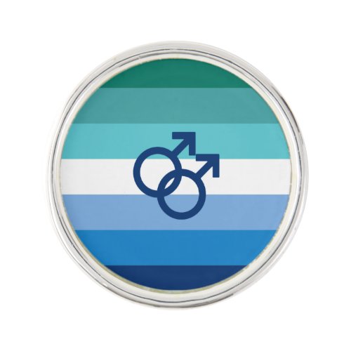 MLM Gay Male Pride Flag Lapel Pin
