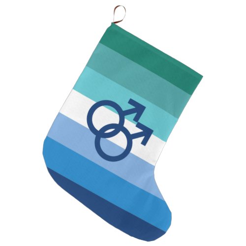 MLM Gay Male Pride Flag Large Christmas Stocking